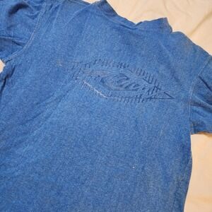 Gotcha Boys T Shirt  Made In‎ USA Blue Size Med Surfer 80s Beach Dude